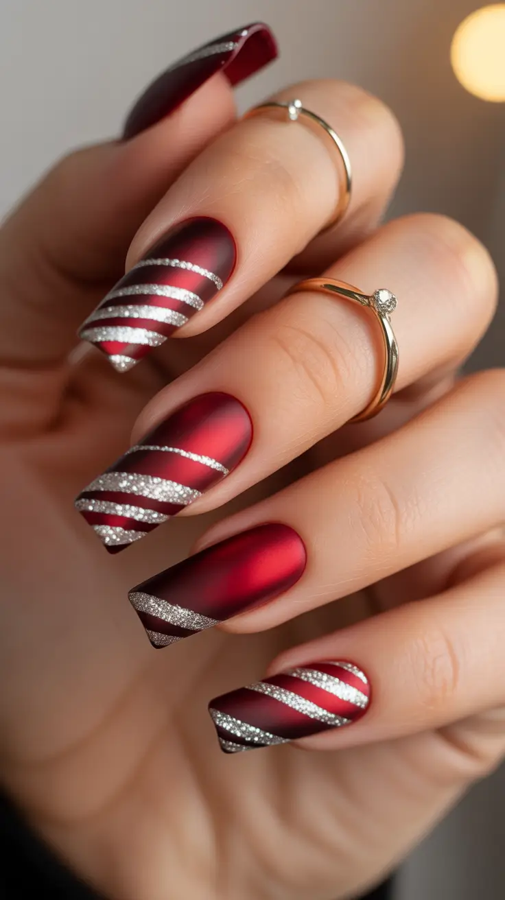 Christmas Nail Colors 2025 Velvet Red Glamour