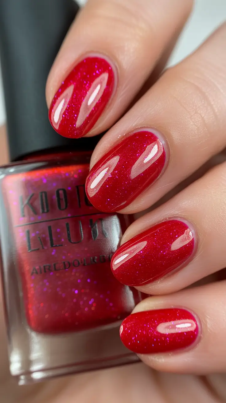 Christmas Nail Colors 2025 Candy Apple Spark