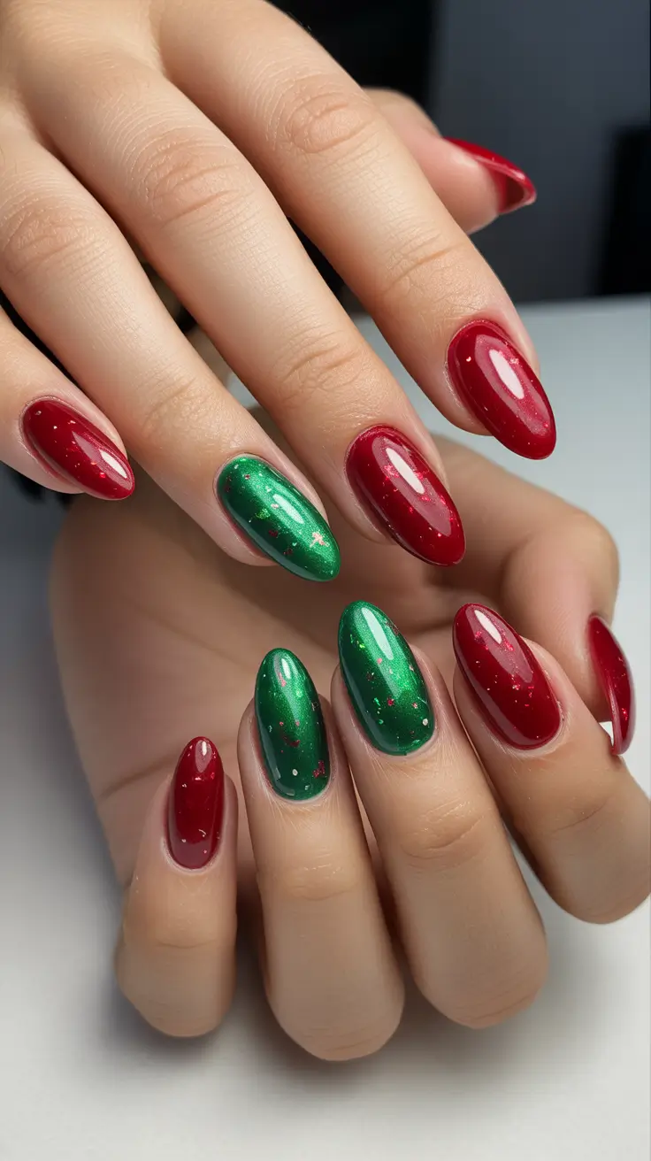 Christmas Nail Colors 2025 Festive Jewel Duo
