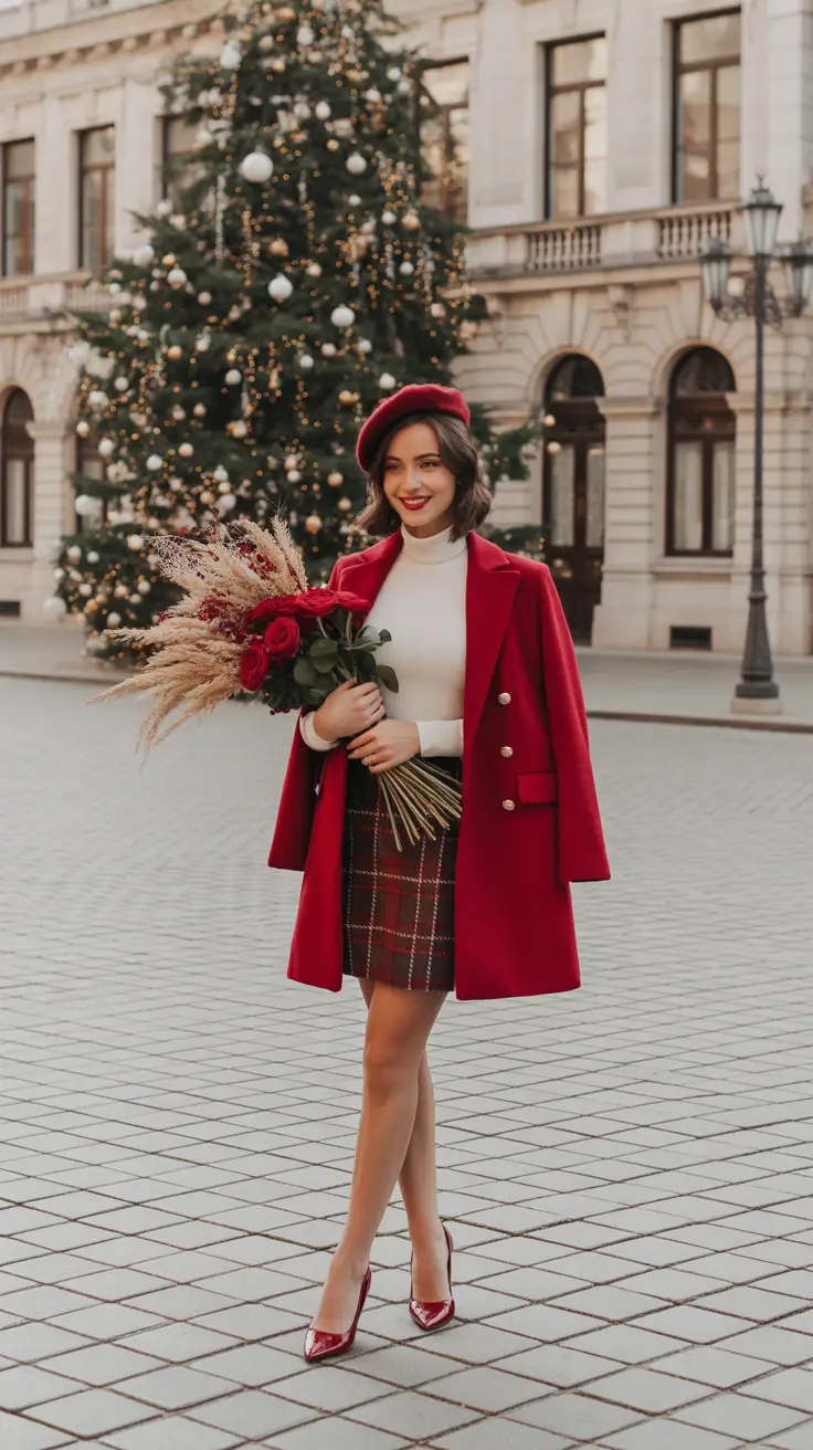 Christmas Outfits 2025 Parisian Holiday Muse