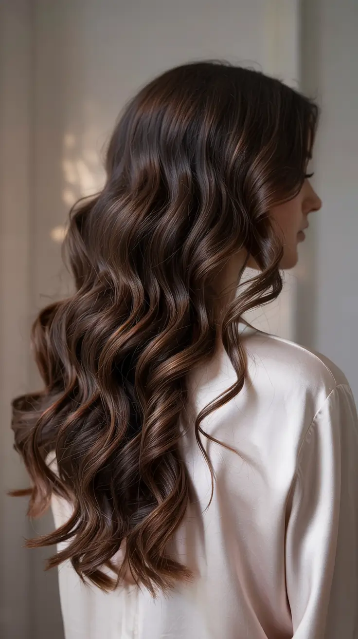 dark brown hair colors 2026 Silky Hazelnut Ribbon Lengths