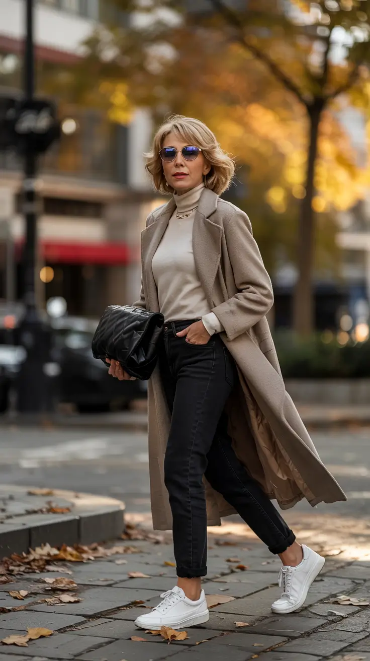 Fashion for women over 40 in 2026 Classic Camel Meets Downtown Cool