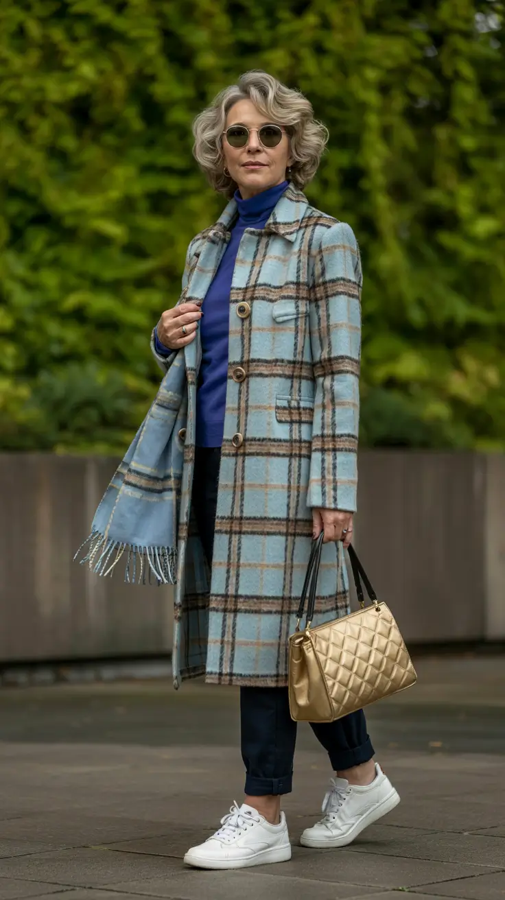 Fashion for women over 50 in 2026 Pastel Plaids and Everyday Poetry