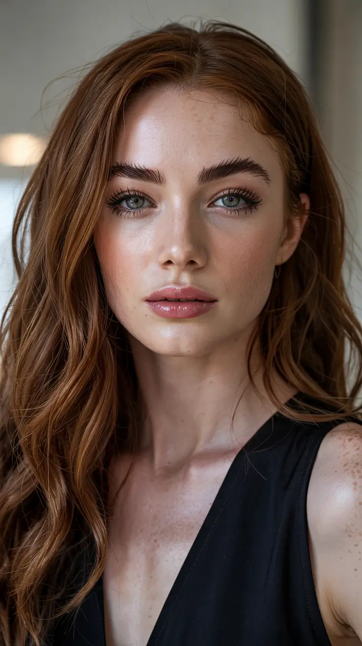 ginger hair colors 2026 Soft Cinnamon with Natural Texture