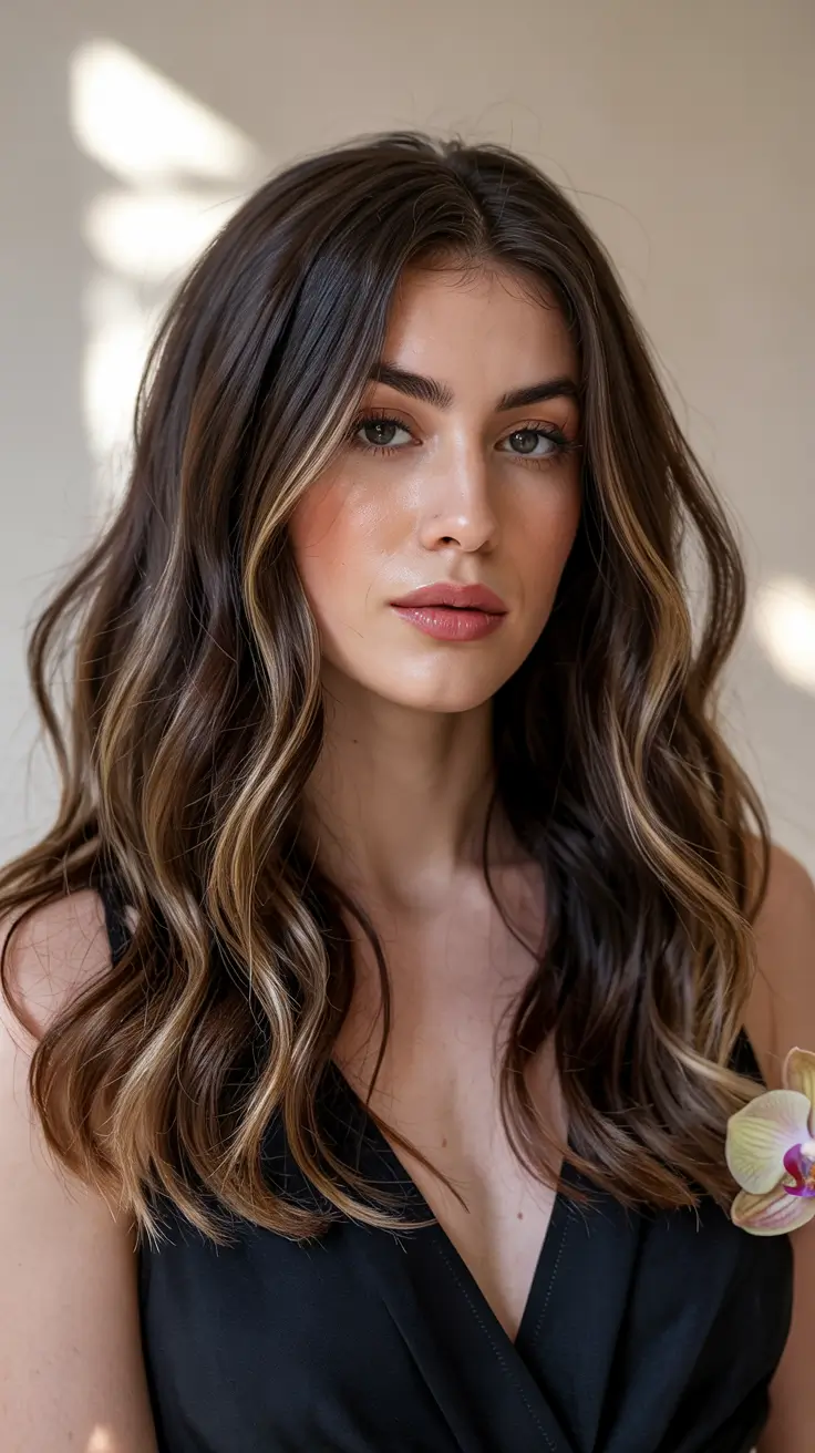 Hair Color Ideas 2026 Dark Mocha Melt with Face-Framing Glow