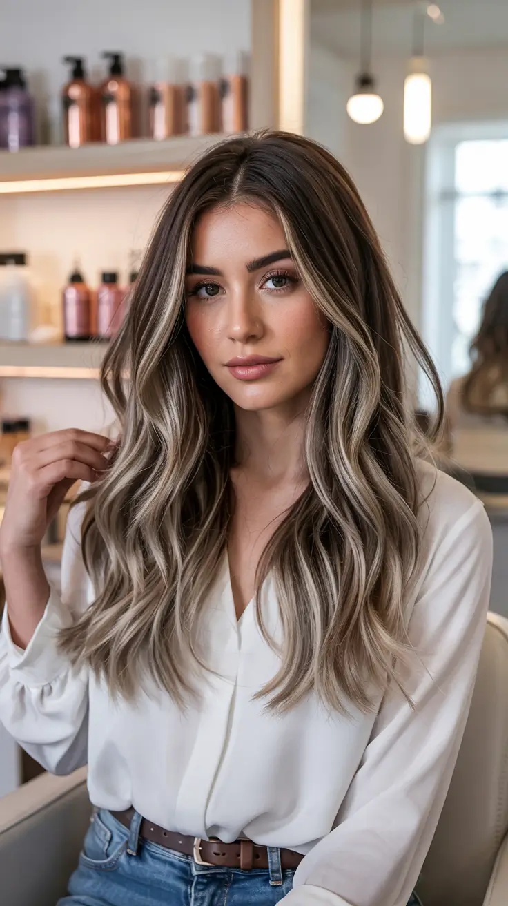 hair color trends 2026 Cool-Toned Latte Balayage