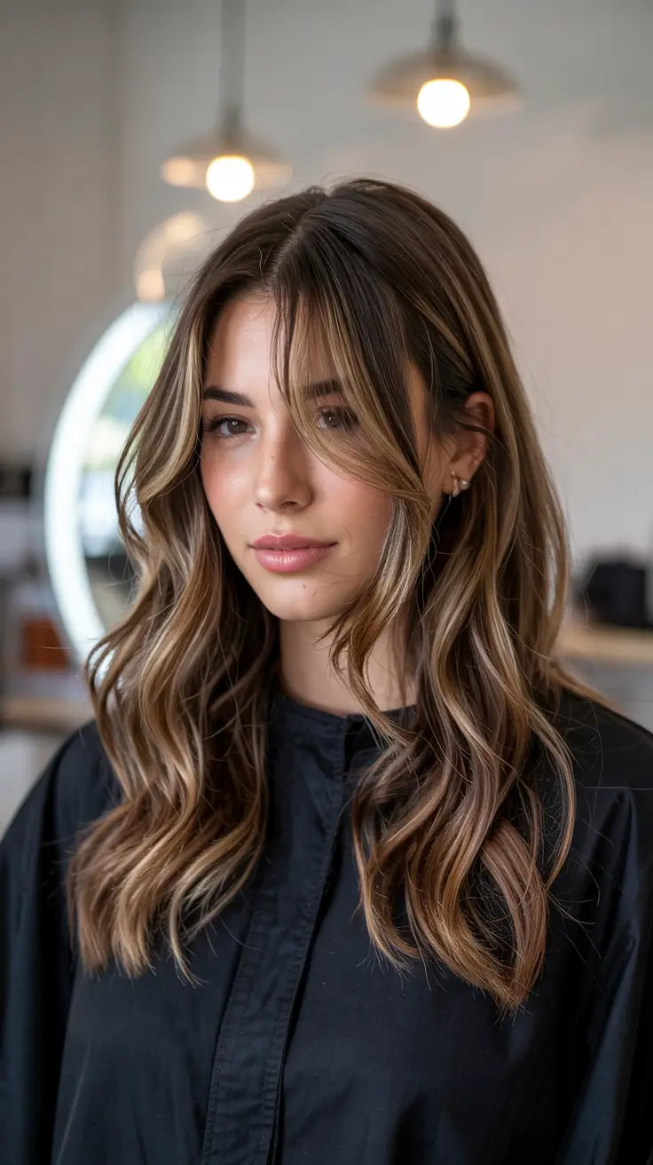 hair color trends 2026 Cinnamon-Toffee Balayage with Textured Layers