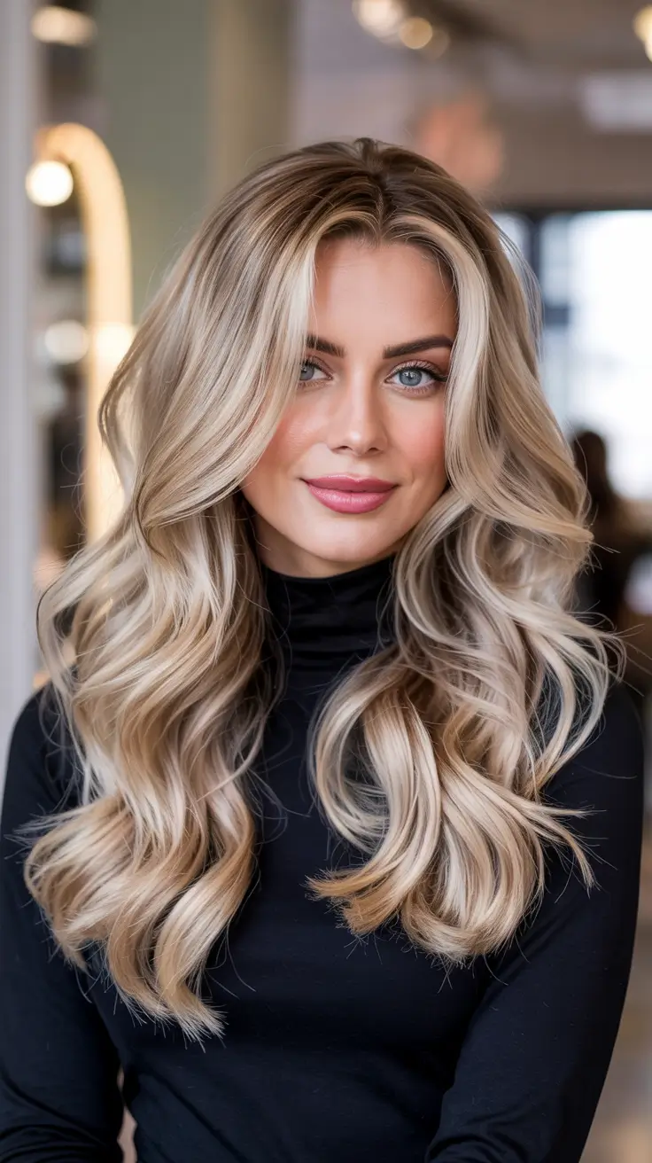 hair color trends 2026 Soft Champagne Blonde Blowout
