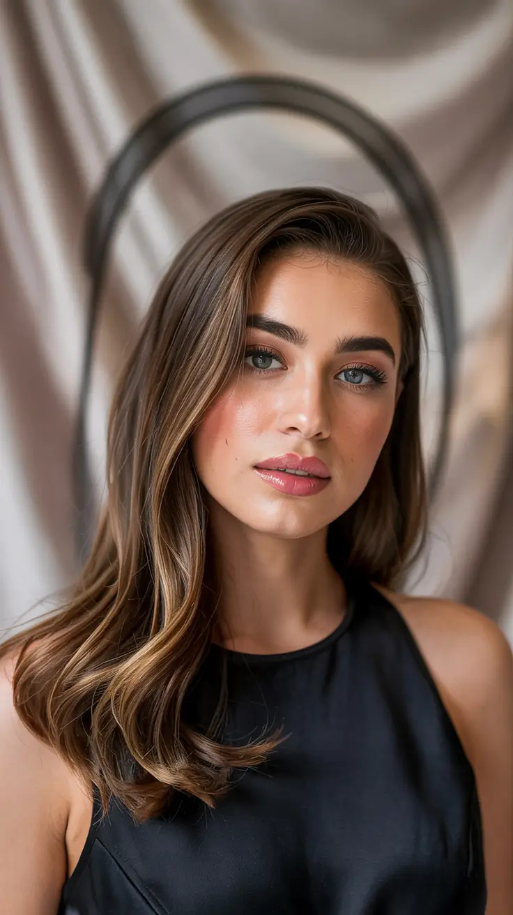 honey brown hair colors 2026 Sleek Honey Brown with a Satin Finish