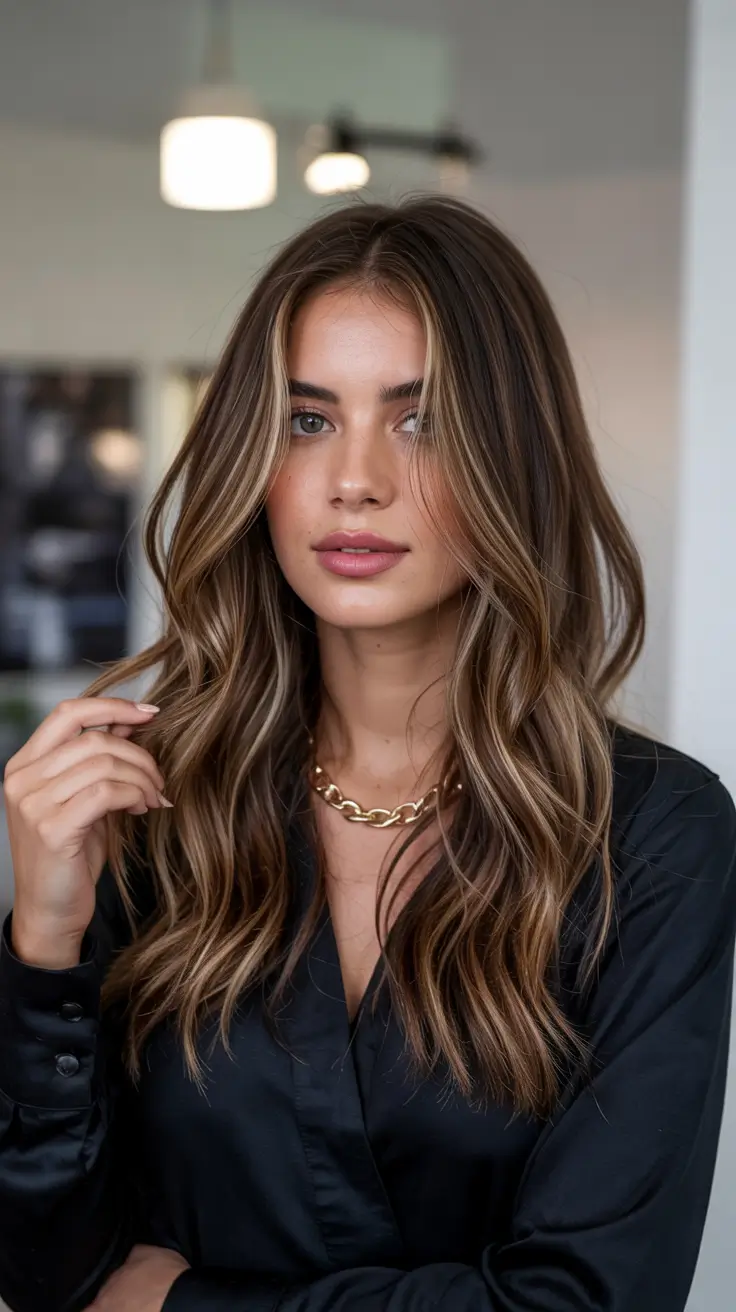 honey brown hair colors 2026 Refined Honey Brunette with Polished Face-Framing Glow