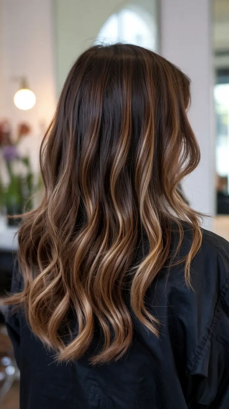 honey brown hair colors 2026 Glowing Honey Veil on Loose Waves