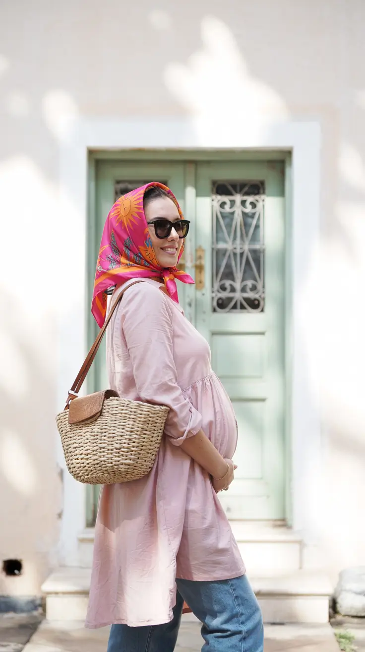 Maternity Outfits 2026 Retro Bloom Playful Color and Vintage Charm