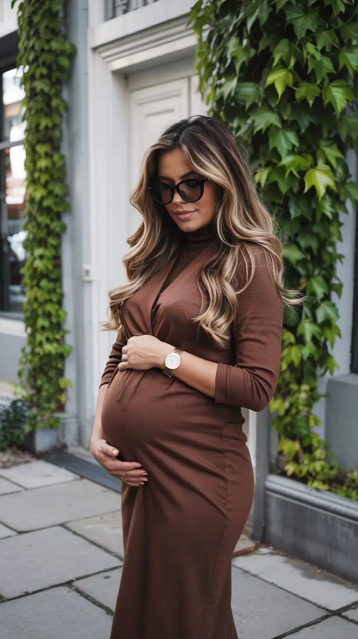 Maternity Outfits 2026 Warm Elegance The Monochrome Moment