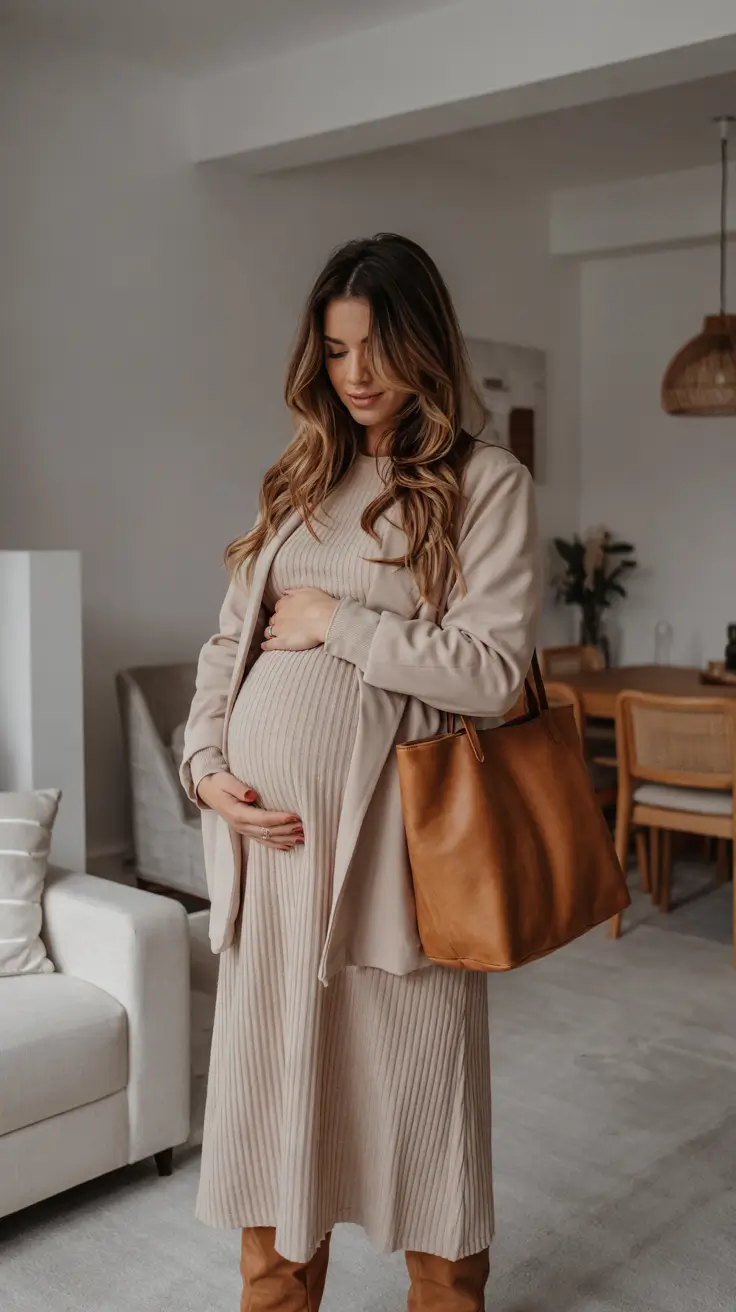 Maternity Outfits 2026 Everyday Luxe Creamy Neutrals and Quiet Confidence