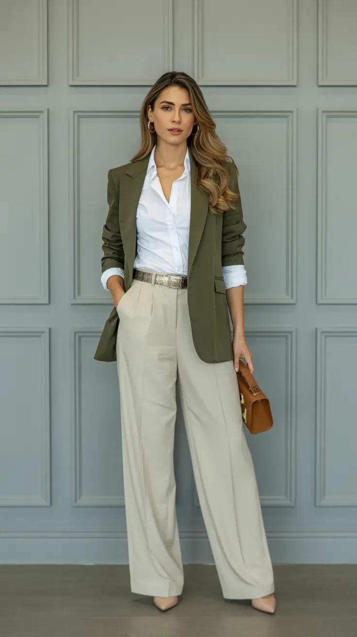 New business casual outfits trends 2026 Earthy Elegance