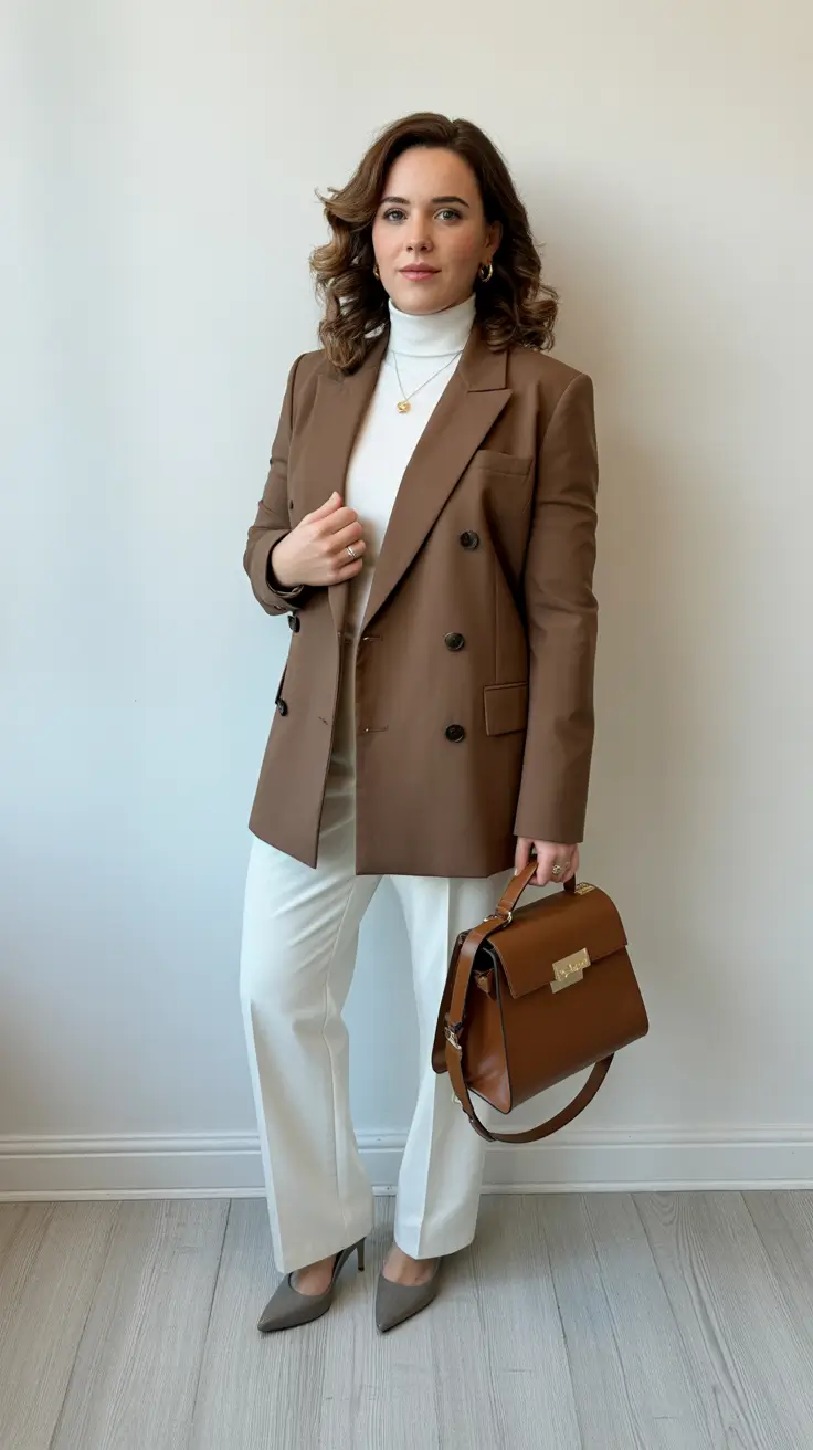 New business casual outfits trends 2026 Coffee-Toned Sophistication