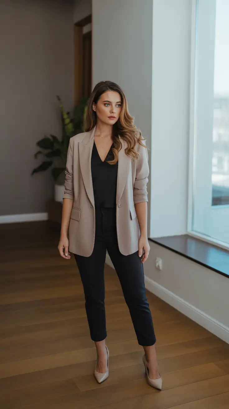 New business casual outfits trends 2026 Blazer Confidence