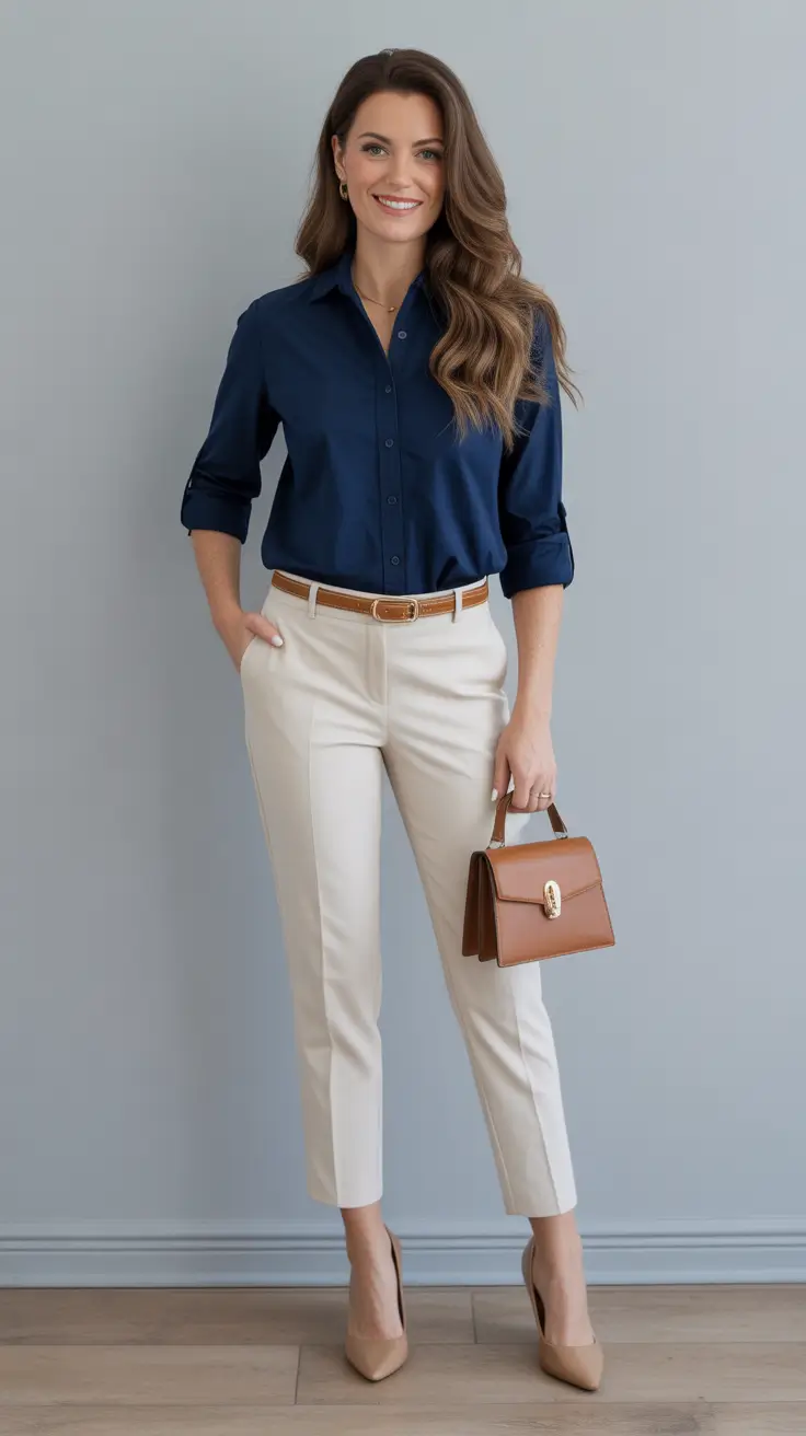 New business casual outfits trends 2026 Clean Lines Calm Energy