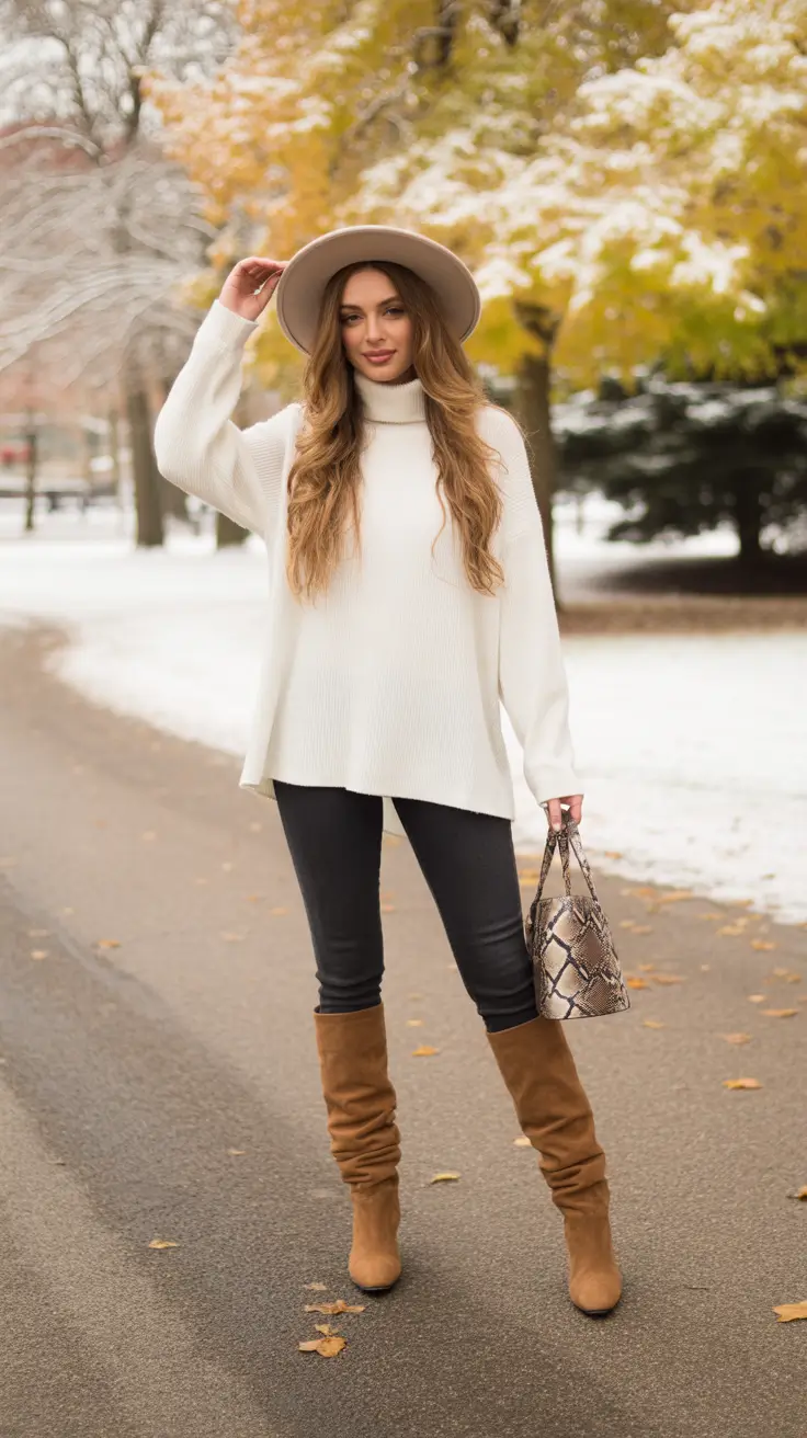 New cute outfit trends 2026 Winter Whites and Textural Warmth