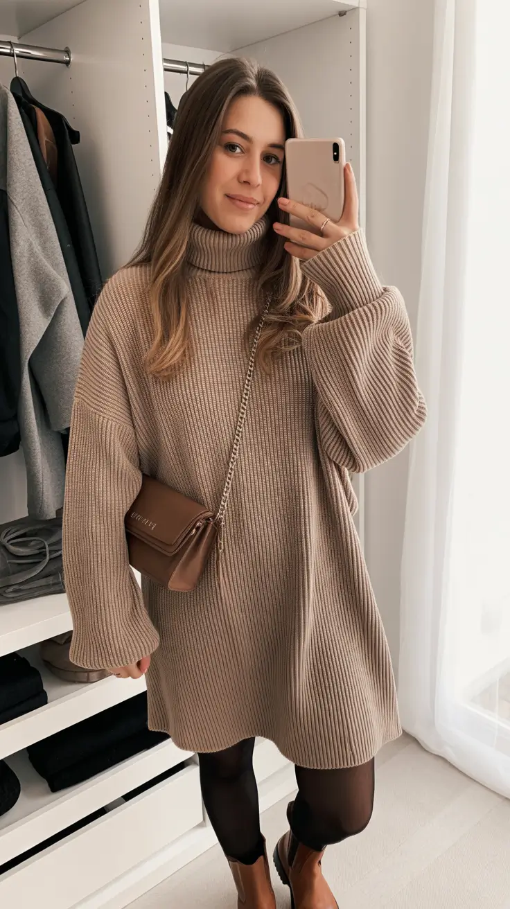 New cute outfit trends 2026 Effortless Sweater Dress Elegance