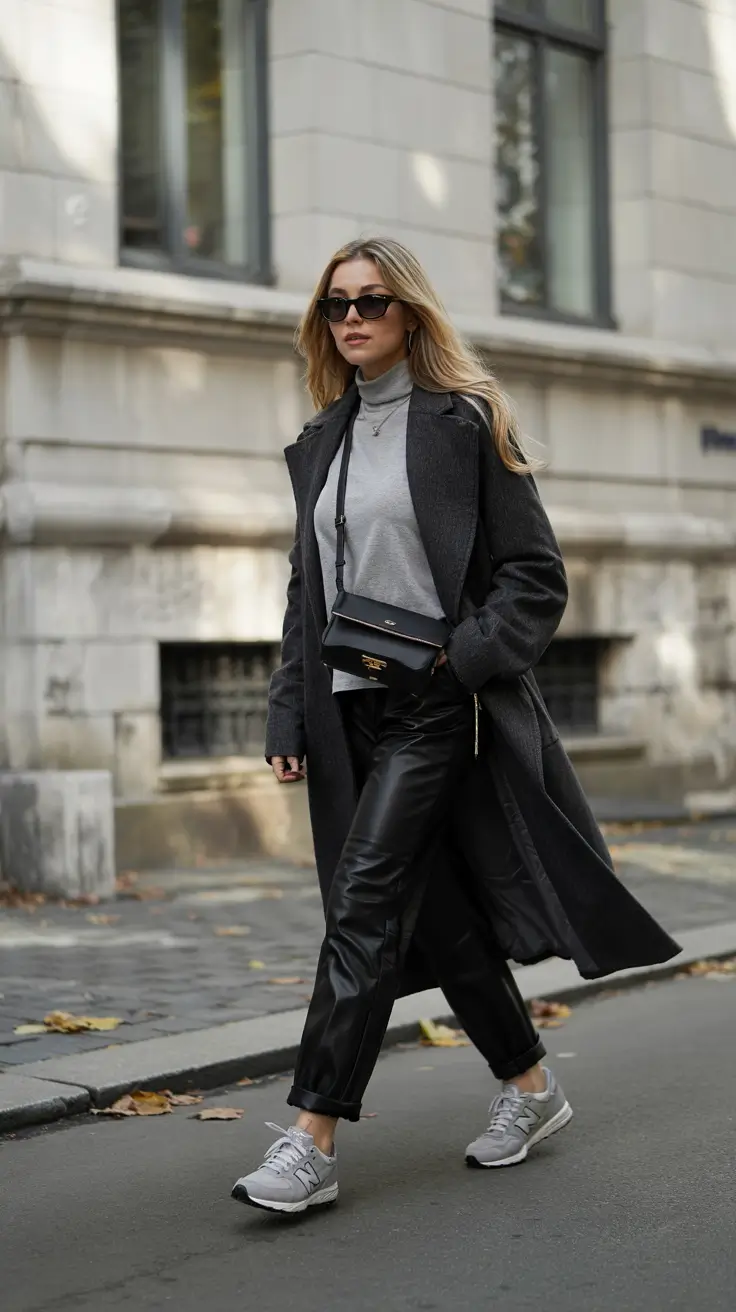 New York winter outfits 2026 Downtown Monochrome