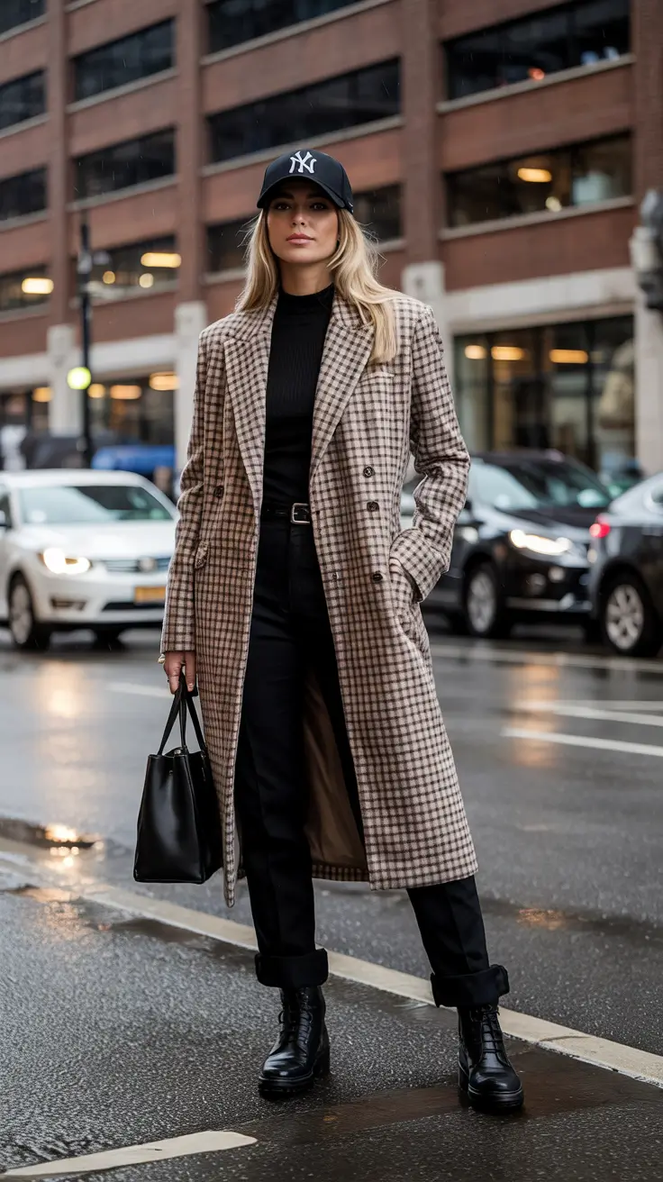 New York winter outfits 2026 Checkered City Rhythm