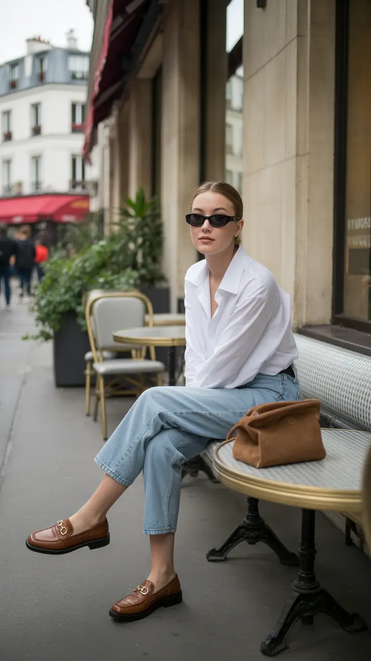 old money outfits 2026 Cafe Ease in Crisp Whites