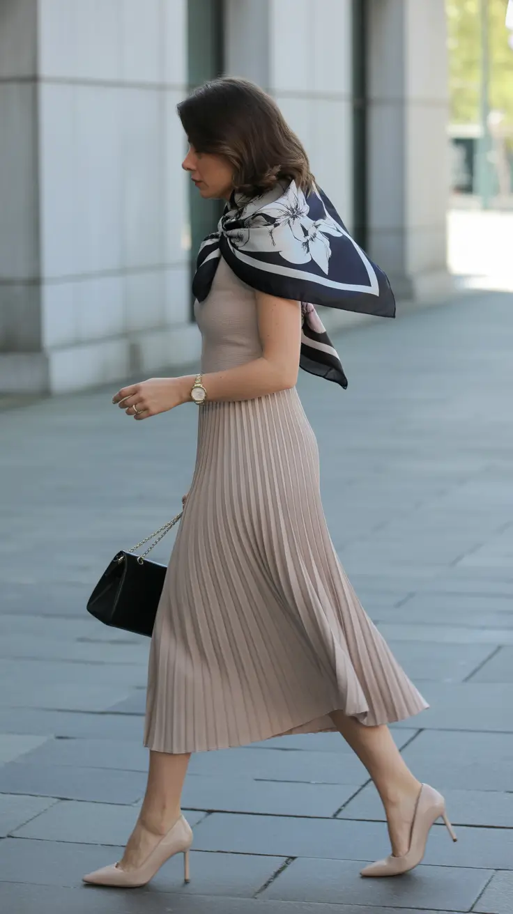 old money outfits 2026 Grace in Motion: Pleated Elegance