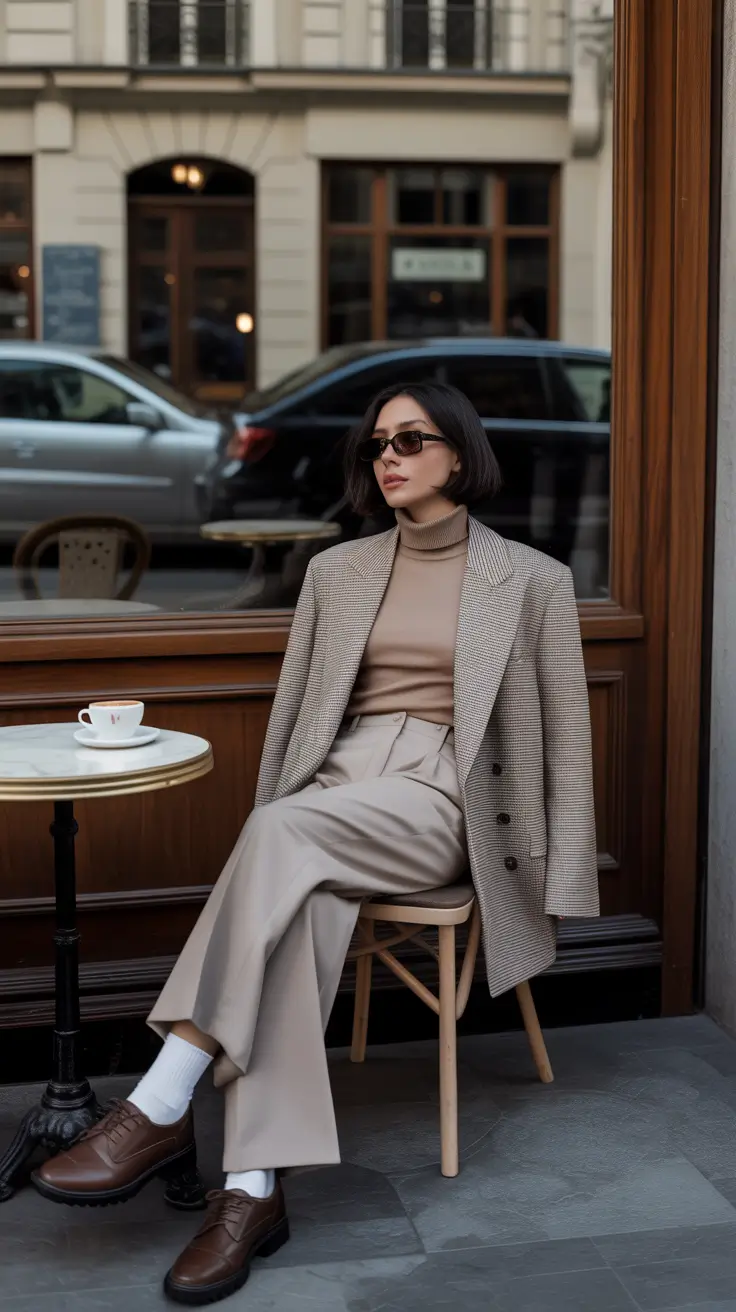 old money outfits 2026 Tailored Calm: Cafe Neutrals