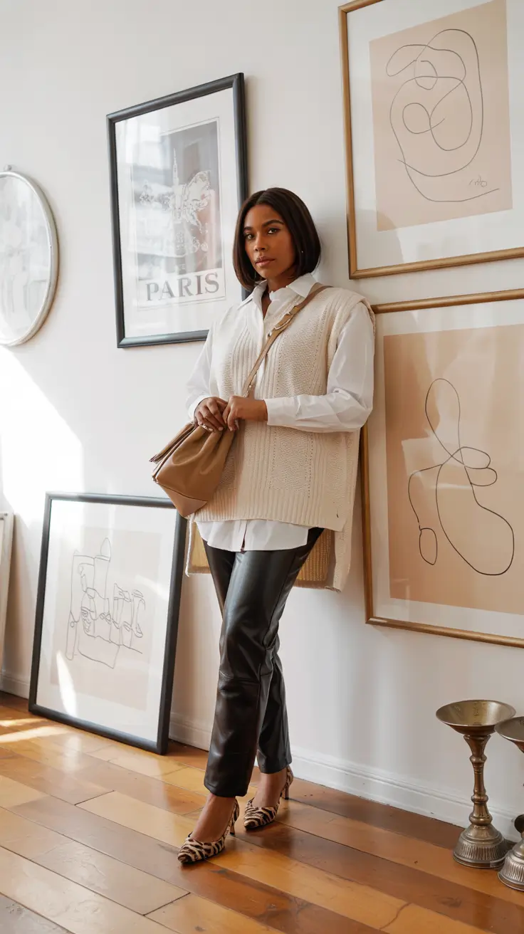 Outfit ideas for Black women 2026 Soft Neutrals with Artistic Layers