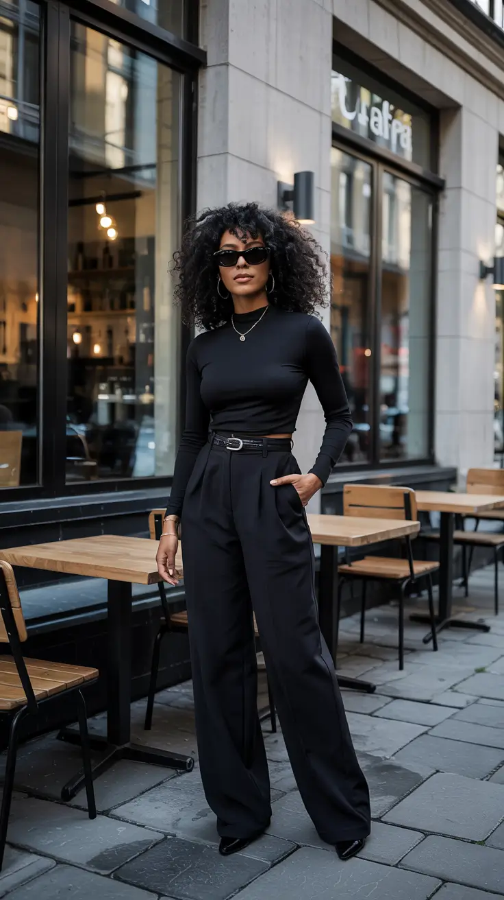 Outfit ideas for Black women 2026 Minimal Black with Maximal Confidence