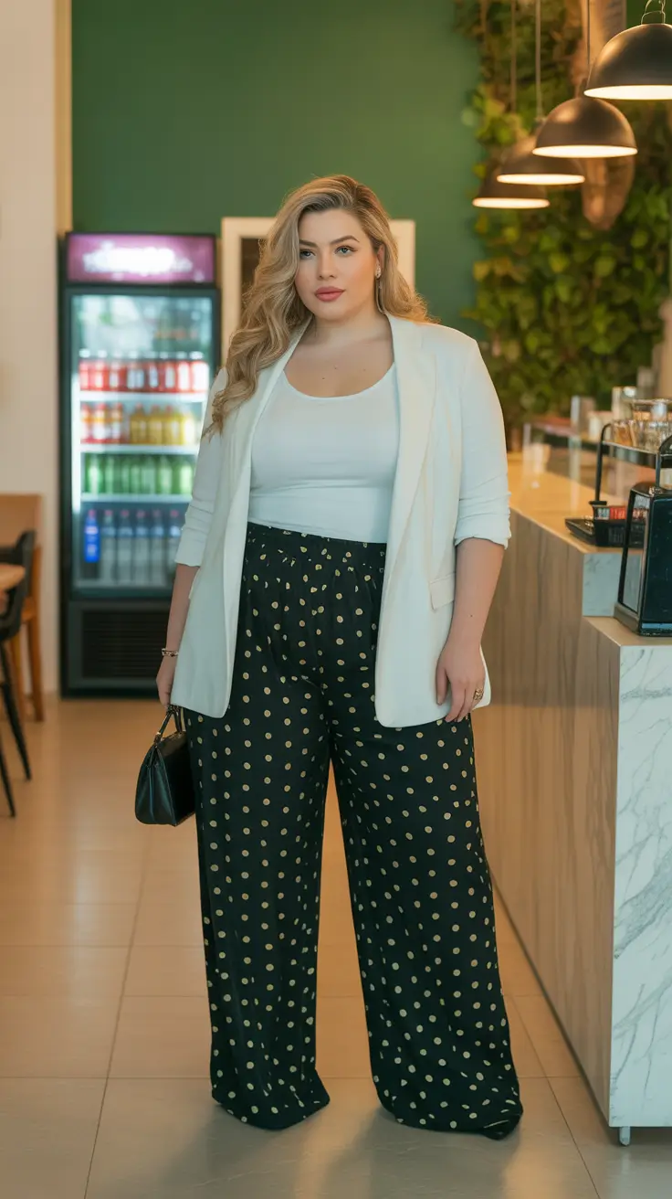 plus-size fashion trends for women 2026 Playful Polka-Dot Sophistication