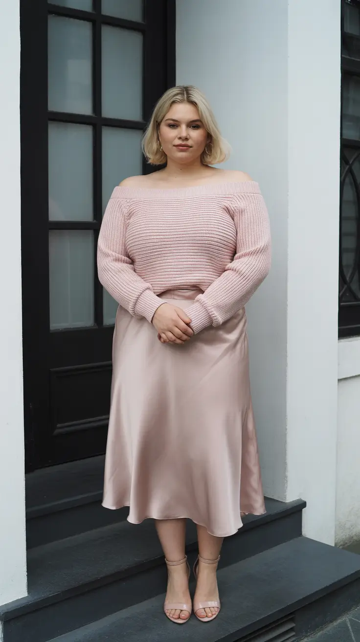 plus-size fashion trends for women 2026 Soft Romance in Blush