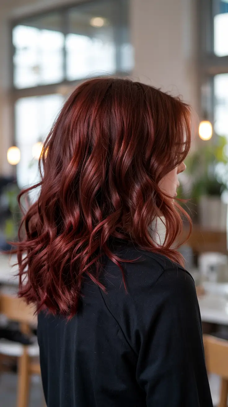 red hair colors 2026 Classic Crimson with Velvet Curls