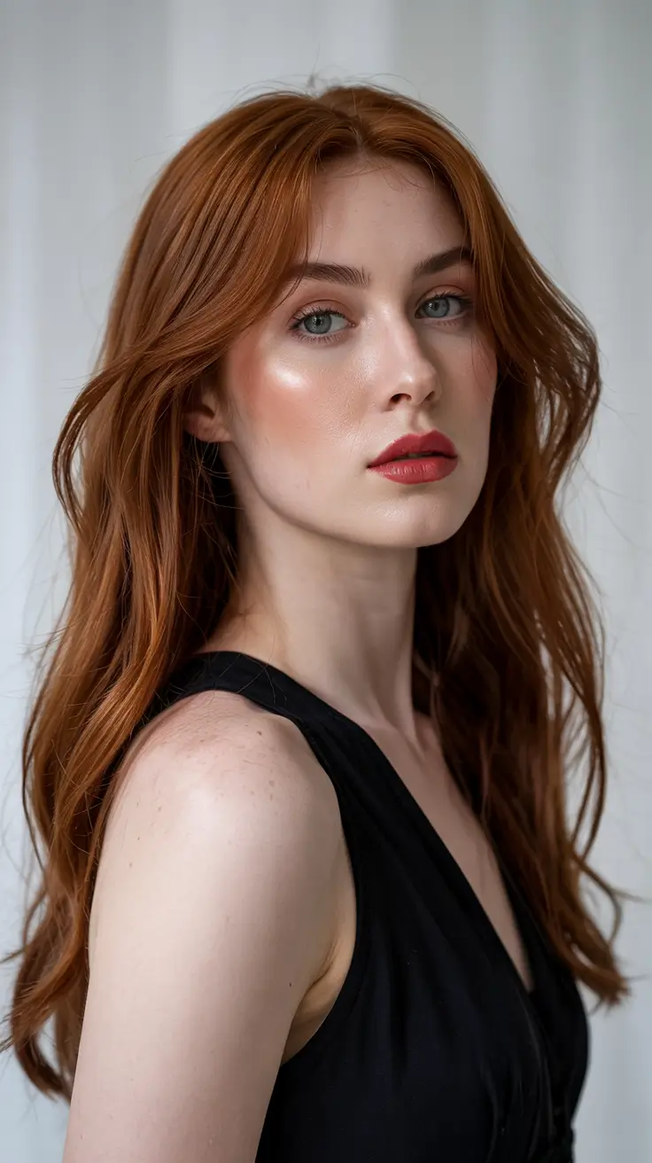 red hair colors 2026 True Ginger Gloss with Ultra-Fine Layers