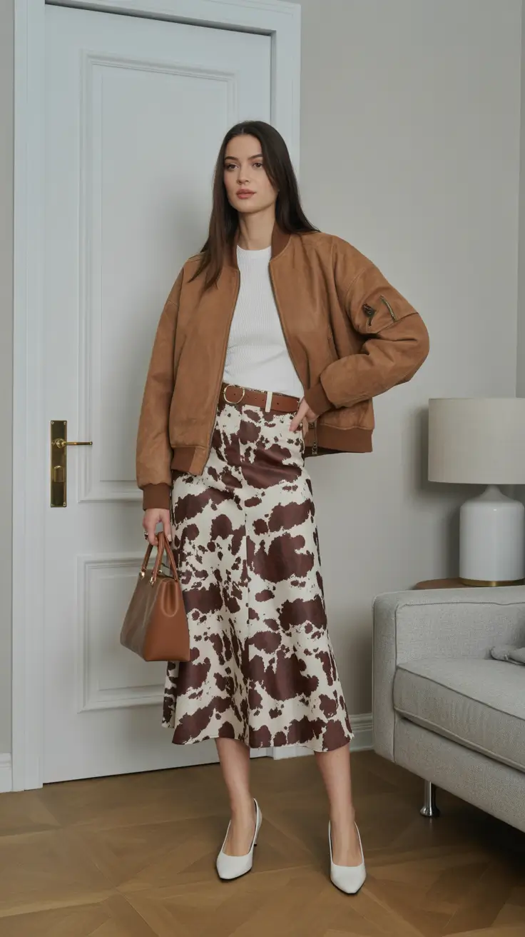 Skirt outfit inspiration 2026 Soft Earth Tones