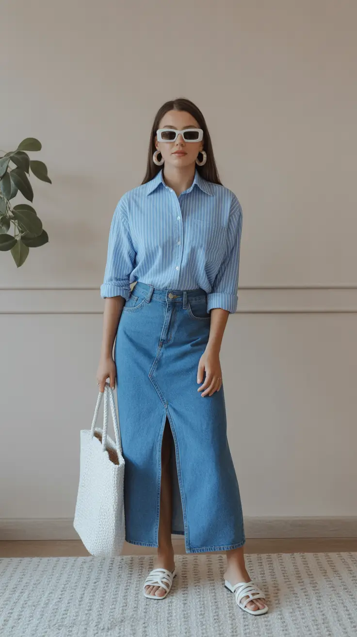Skirt outfit inspiration 2026 Modern Denim Ease