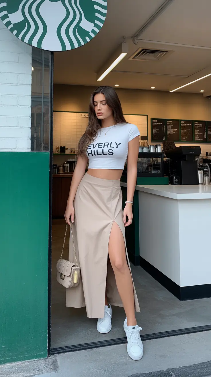 Skirt outfit inspiration 2026 California Casual Chic