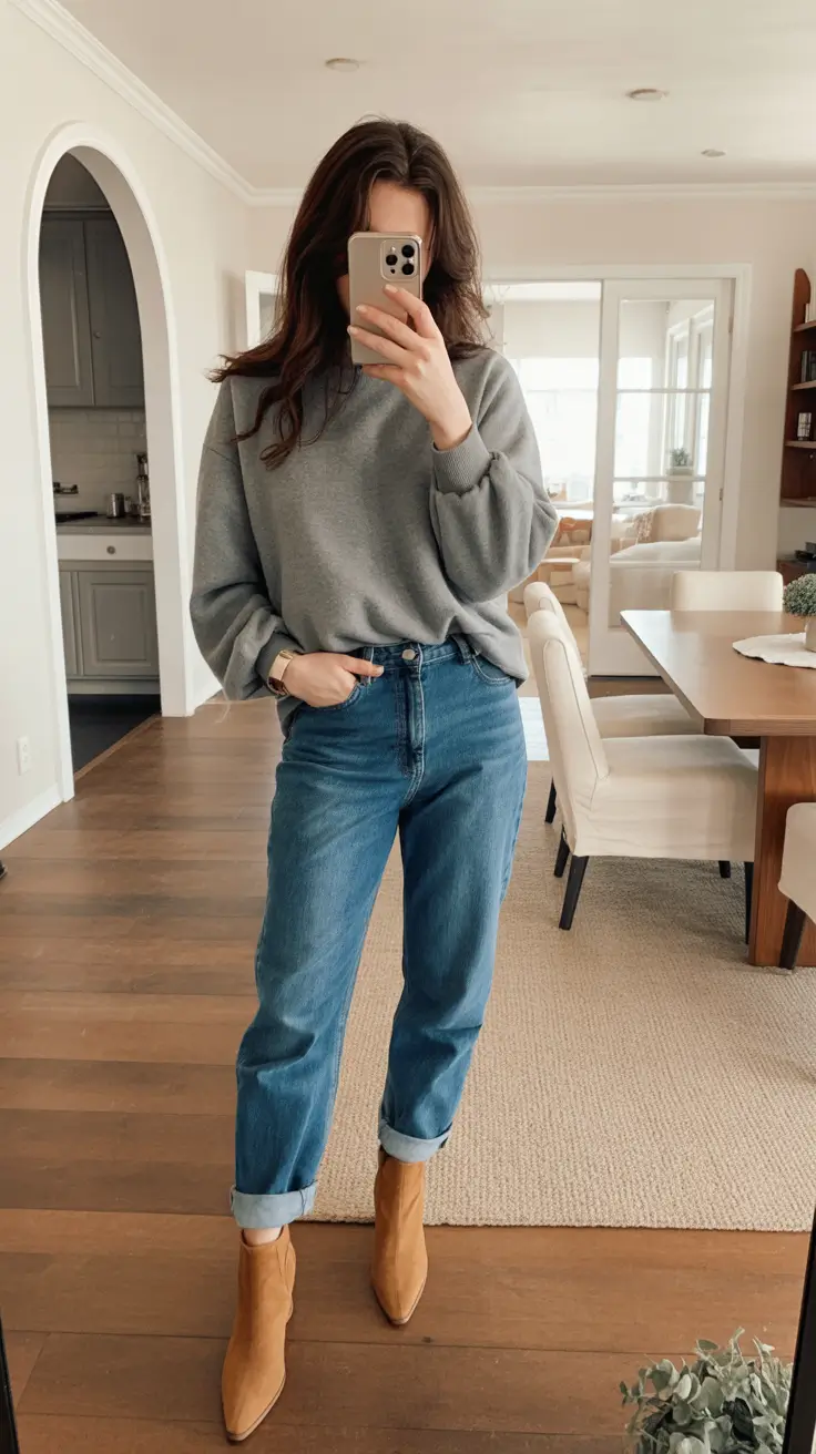 Sweater outfits for women 2026 Casual Grey Confidence