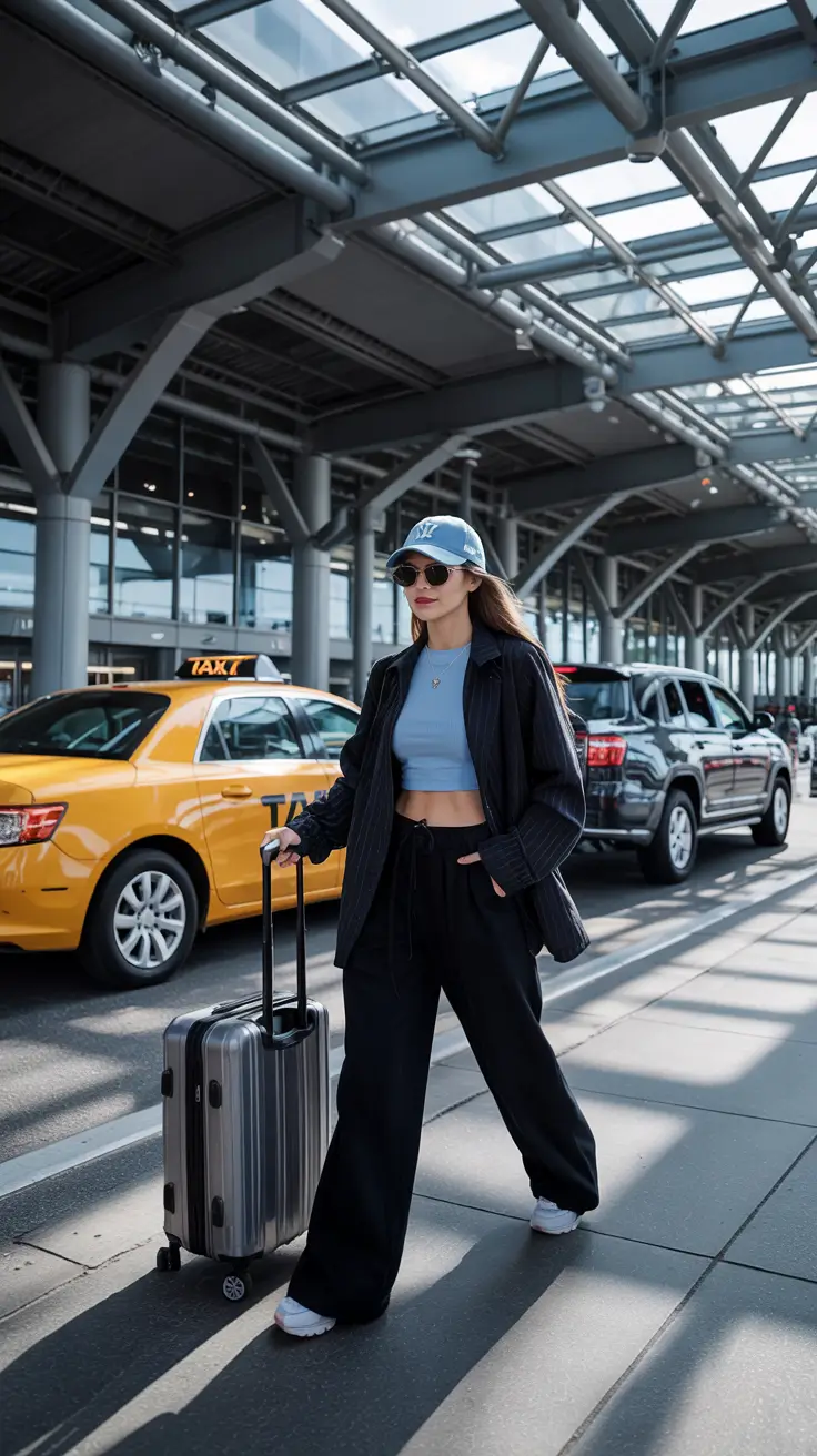 Travel outfit inspiration 2026 Streetwise Layers Cool Girl Transit