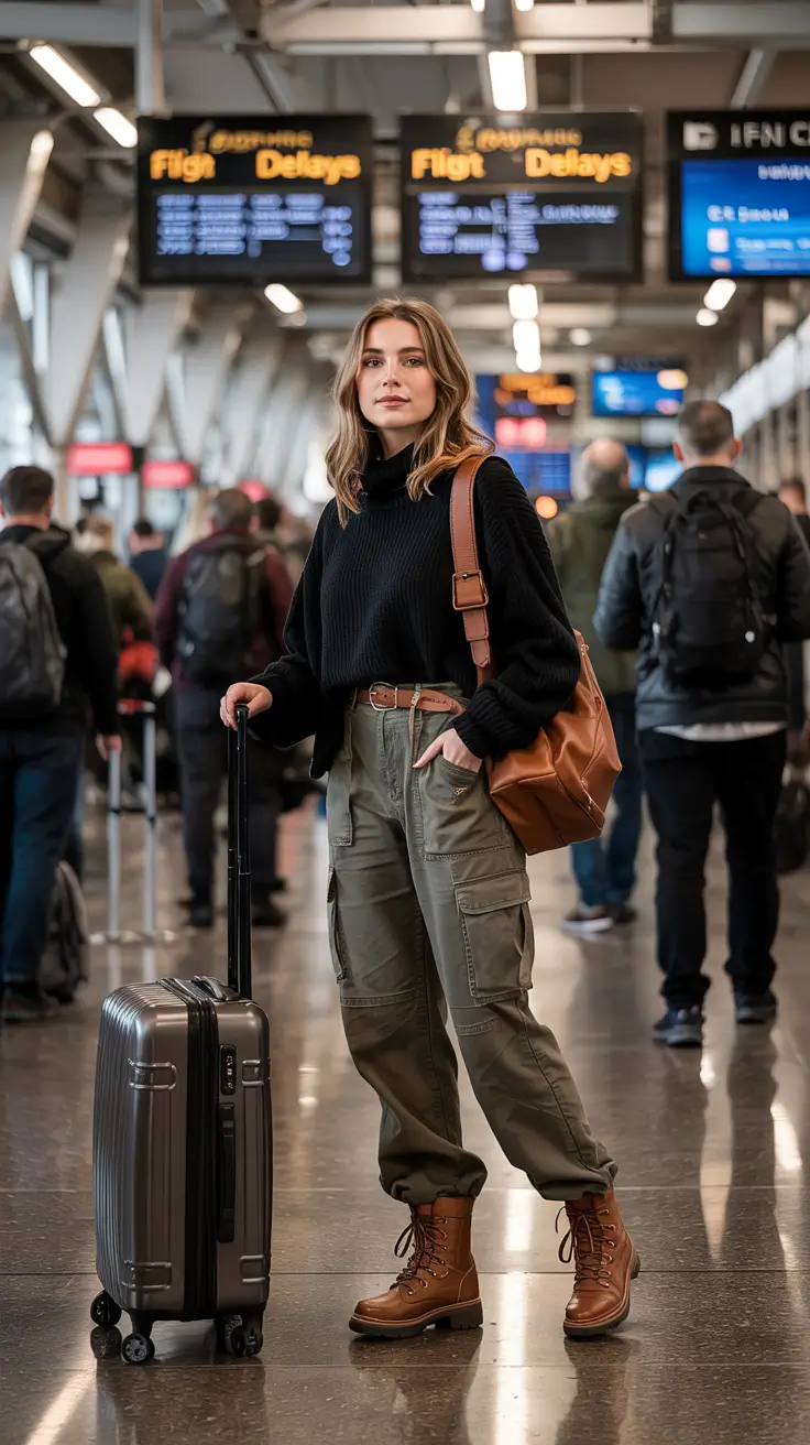 Travel outfit inspiration 2026 Modern Cargo Edgy Practicality