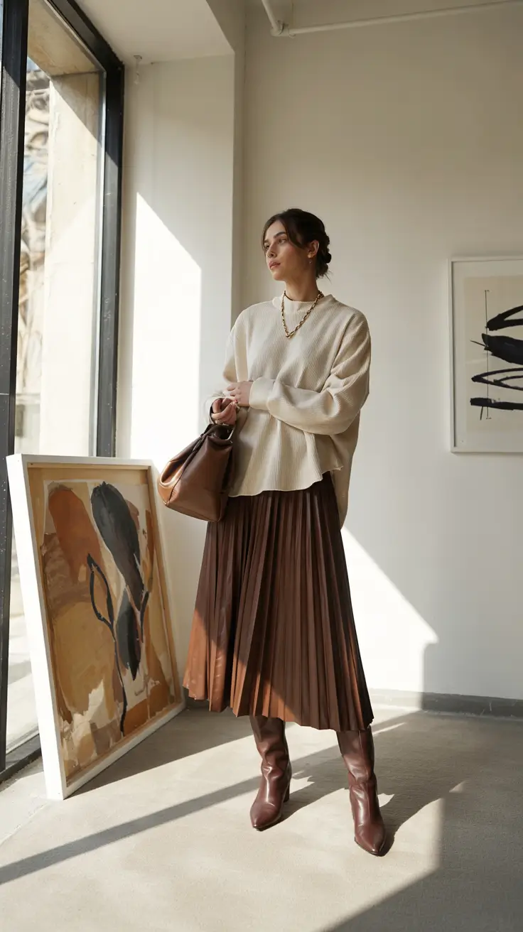 Trendy capsule wardrobe outfits 2026 Soft Knit Meets Elevated Basics