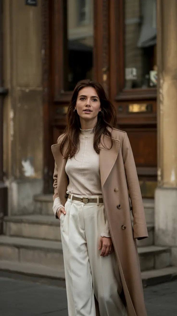 Trendy capsule wardrobe outfits 2026 Elegant Creams With Tailored Precision