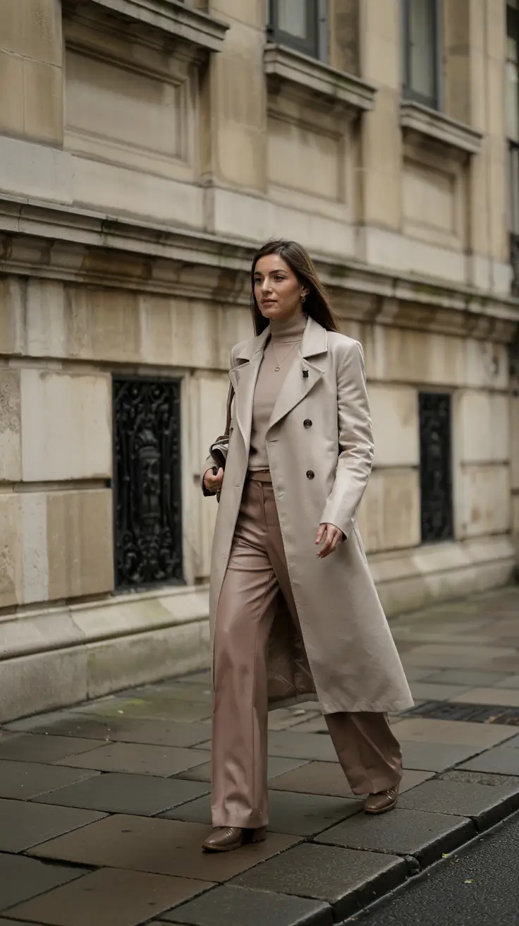 Trendy capsule wardrobe outfits 2026 Modern Monochrome With Sleek Layers