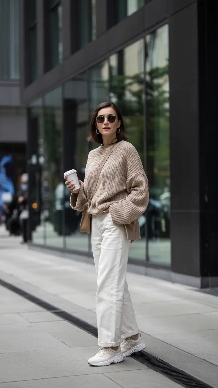 Trendy capsule wardrobe outfits 2026 Easy Weekend Neutrals With Gentle Volume