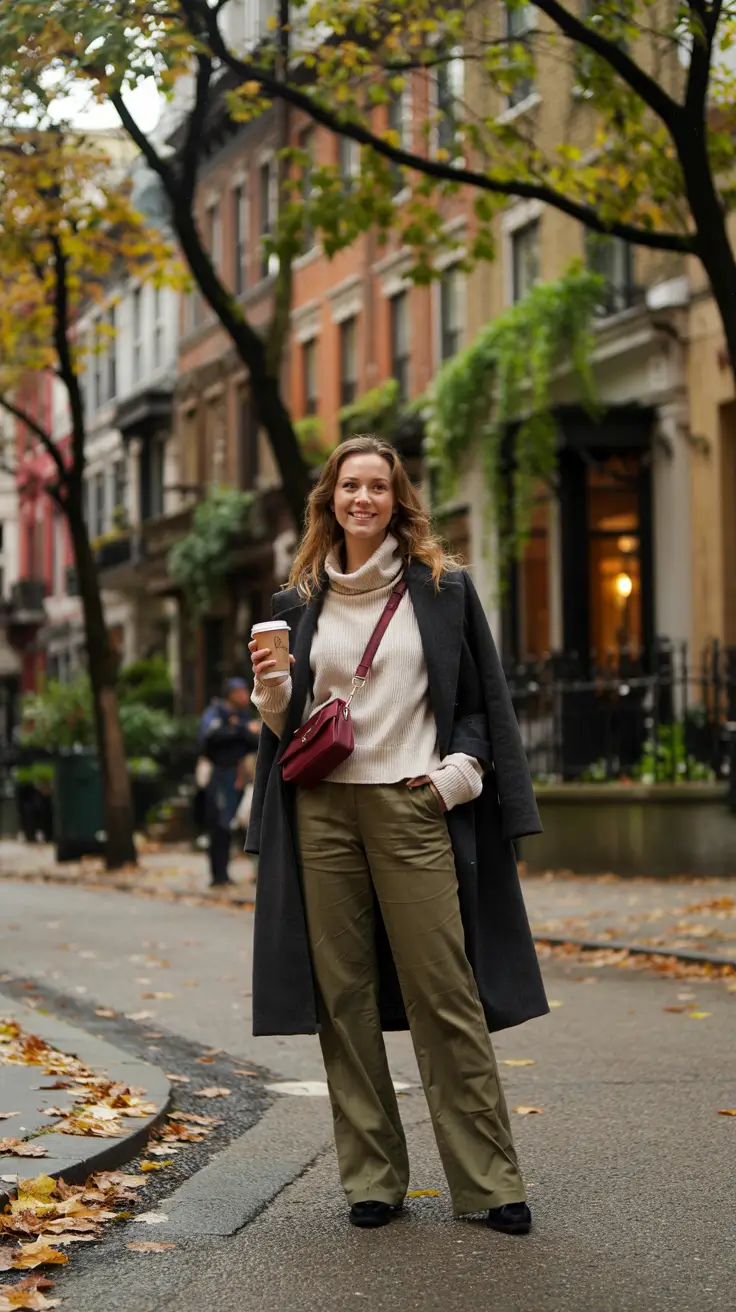 Trendy capsule wardrobe outfits 2026 Warm Layers for City Strolls