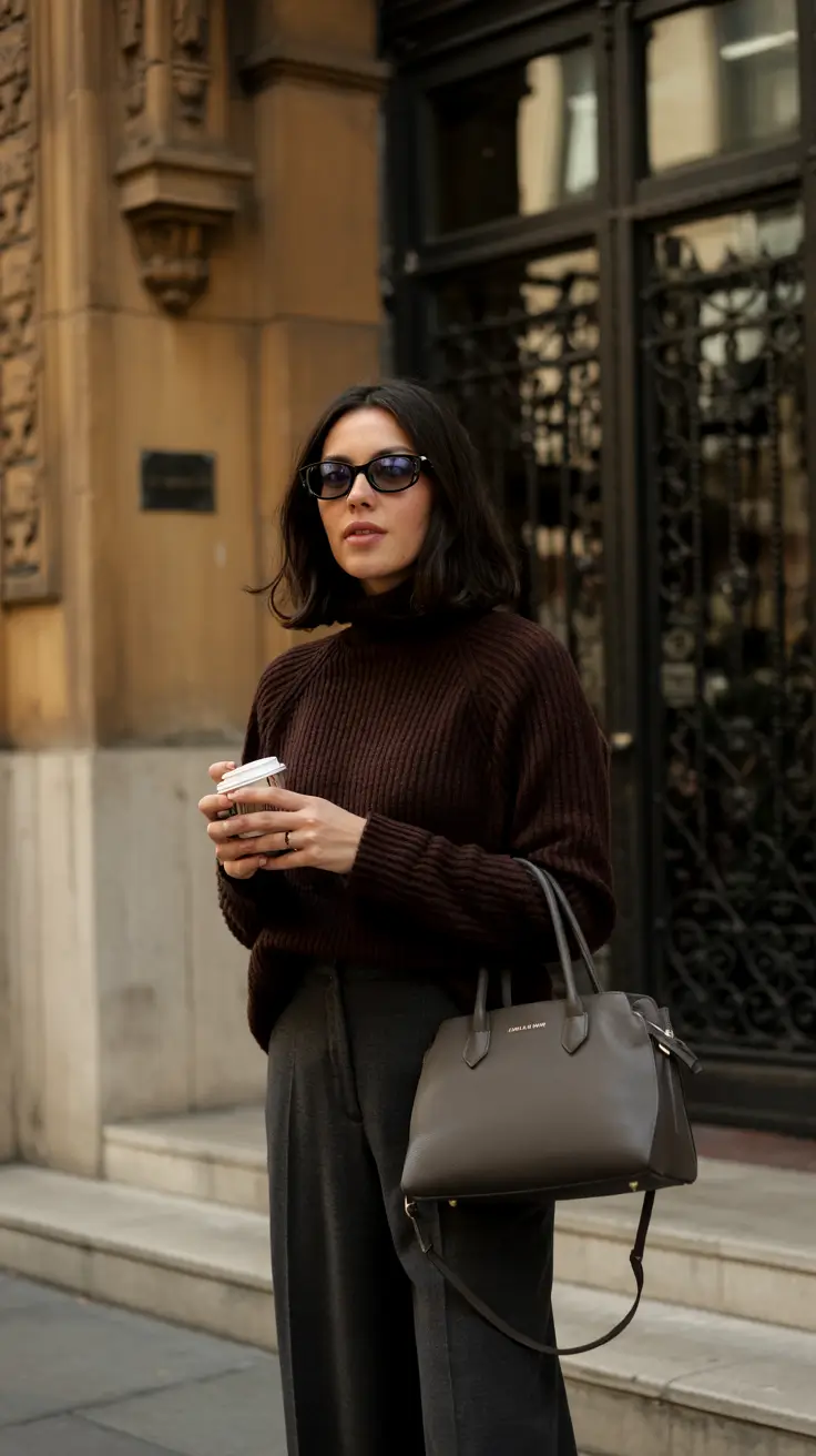 Trendy outfits for women 2026 Downtown Espresso Vibe