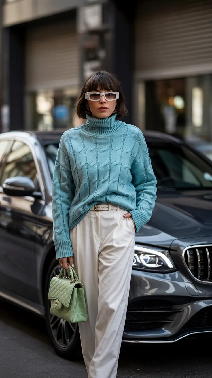 Trendy outfits for women 2026 Minty Fresh Minimalism