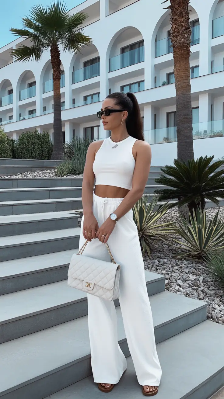 Vacation outfit ideas 2026 White Riviera Minimalism