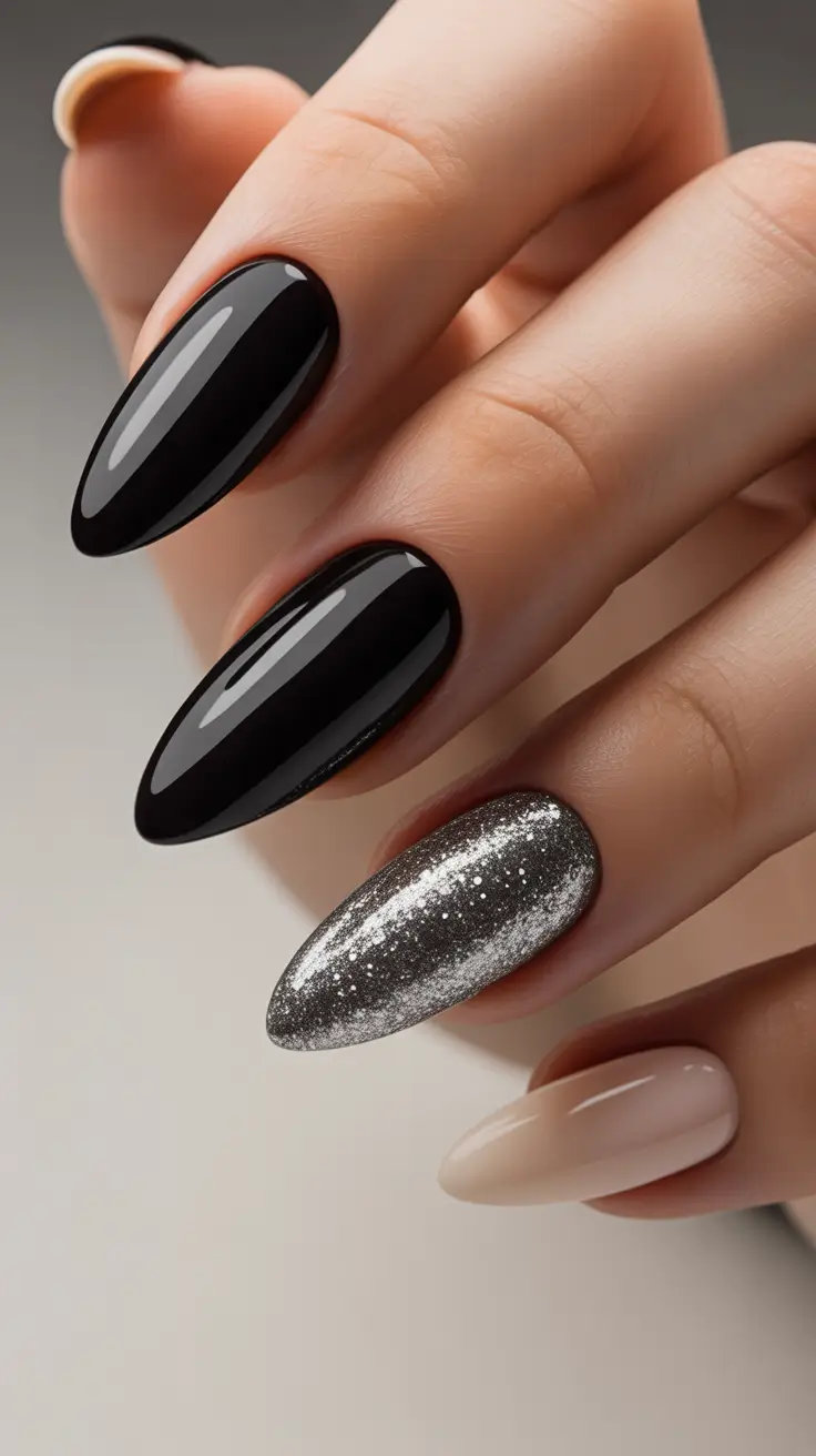 black-nail-designs-2026-Glitz-Contrast-Minimalism